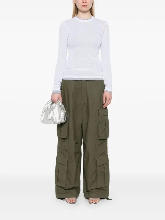 Christopher Esber Tops - CHRISTOPHER ESBER Sheer Overlay T Shirt White Long Sleeve Womens Size 6